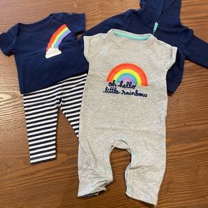 Cat & Jack 4 piece Rainbow Outfit